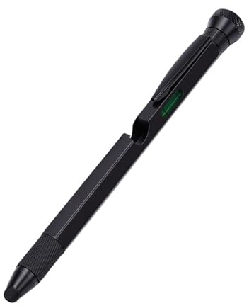 Fabater Ensemble de Stylos Multi-Outils 12 en 1, Outils EDC avec Tournevis LED, Règle de Niveau, Stylets Décapsuleur, Cadeaux pour Hommes pour Anniversaire, Cadeaux de Noël