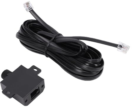 Yanmis Universeller 6-poliger Auto-Bass-Regler, Subwoofer-Lautstärke-Fernverstärkungsknopf mit 5 M Kabel für Auto-Verstärker, Heimkino-Audiosystem