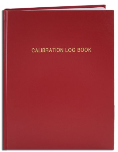 BookFactory Calibration Log Book/Equipment Calibration Logbook - 120 Pages 8'' x 10'' Red Imitation Leather Cover Section Sewn Hardbound (Made in USA)