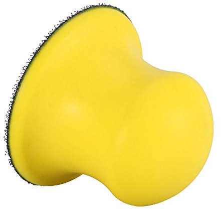 Foam Hand Sanding Pad 3 Inch Yellow Flocking Sandpaper PU Hand Grinder Foam Cotton Block Polishing Disc For Woodworking And Metal Polishing