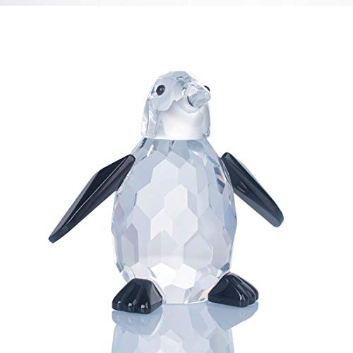 LONGWIN Niedliche Pinguin-Figuren aus Kristall, Sammlerstück, Glas, Tierfiguren, Schreibtischdekoration, Ornamente