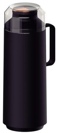 Tramontina Thermal Flask with Cup Lid and Interior Glass Container (Black, 1.0l)