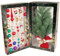 Krebs Glas Lauscha - Mini Weihnachtsbaum 45cm - mit Kugeln, Figuren und Spitze - 50 Teile - inkl. Kugelaufhänger + GRATIS 3er Set Sticker
