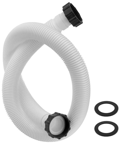 PROSOCOOL Poolpumpenschlauch 150 cm (50 Zoll), kompatibel mit Intex Poolpumpen-Sandfilter, Schlauchverbinder für oberirdische Pools