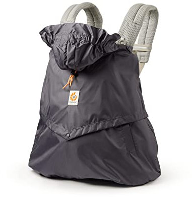 Ergobaby Windcover und Regencover, Windschutz und Regenschutz für alle Ergobaby Babytragen, wasserabweisende Hülle, Charcoal