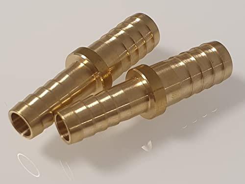 2er Set Messing Schlauchanschluss: Vielseitige Schlauchverbinder und Adapter in verschiedenen Größen, inklusive Reduzierungstücke für Garten und Sanitär (8mm/10mm)