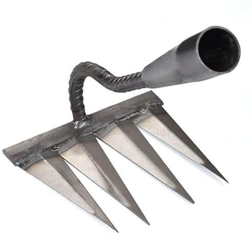 ＨＡＯＡＮＧＺＨＥ Garden Rake Heavy Duty Soil Rake, Carbon Steel Rake For Gardening, Garden Rake, Soil Rake, Leaf Rake, Turf Rake, Grass Cutter, Rake, Garden Tools, Einfach zu bedienen