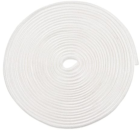 Rebower Gaine Fibre Verre Câble Isolé Protection Tube [pour Applications à haute Température] - 16,4 pieds-4mm / Blanc