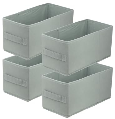 lavita Storage Box | Faltbare Aufbewahrung Boxen 15 x 31 x 15 cm | Schubladen-Organizer Box | Ordnungssysteme fr Kleidung | Kleideraufbewahrung & Organisation | 4 Stück Hellgrau
