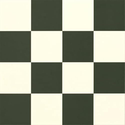 Sol Vinyle Effet Damier Droit Noir et Blanc - Rouleau de 2m x 2m