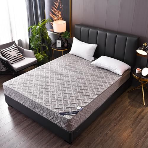 Coprimaterasso con Cerniera Matrimoniale 70x140 Personalizzabile Fodera Materasso Imbottito Topper Materasso Una Piazza E Mezza Lenzuolo Trapuntata Lavabile Proteggi Materasso(160x190+20cm,Gray)