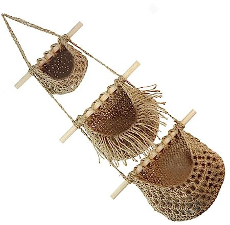 Alipis Cesto Verdure Sospeso Da Cucina in Cotone Intrecciato Organizzatore Parete Per Frutta e Verdura Con Ampia Capacità e Ventilazione Adeguata