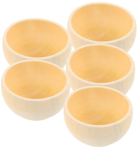BELLIFFY 5piezas Cuencos De Madera Sin Terminar Para Manualidades Infantiles Pequeños Sin Pintar Para Hacer Mismo