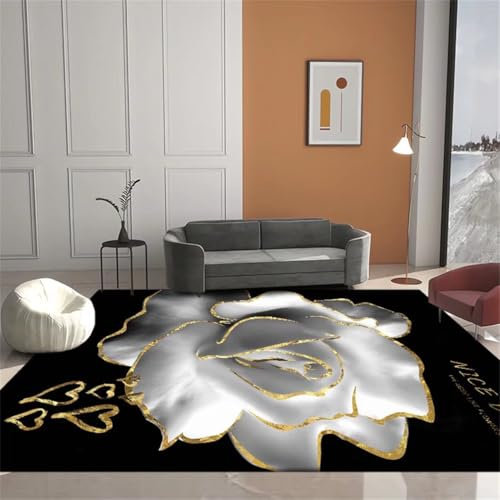 DJHWWD Teppich Auslegeware Balkon Outdoor Schlafzimmer rechteckiger Flur Arbeitszimmer Schmutzabweisender Anti-Rutsch Esszimmer Kinder Zimmer 130X180CM