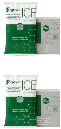Gef Medica Ghiaccio Istantaneo 48 Buste Monouso 14x18 cm, Ice Pack Pronto Soccorso No Freezer, Attivazione a Pressione, Freddo Immediato per Traumi, Gonfiore e Sport, Kit Emergenza Casa, Auto, Viaggio