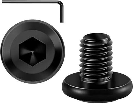 Wavanta 20Pcs M4 Bolts, M4 x 10mm Flat Head Hex Socket Cap Screws Bolts, 304 Stainless Steel Furniture Bolt Full Thread, Black Oxide, with Hex Key