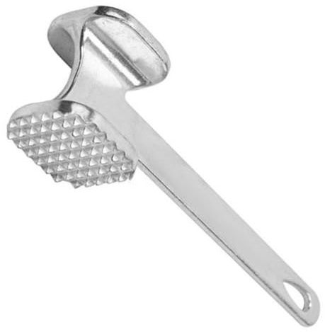 Marteau tenderizer à Viande en Acier – Outil de Cuisine structuré avec Deux Surfaces | Pound Lourd avec poignée Ergonomique pour ramollir, Le Porc, Le Veau, Les Coupes d'agneau et