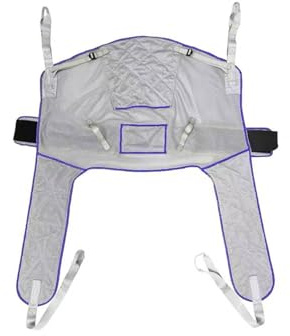 Patient Sling Hoist Lifter, Medical Safety Mesh Sling, Lifting Sling for Toilet, Full Body Patient Transfer Belt, Bed Transfer Chair Shower(X-Large)