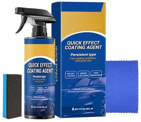 Spray Impermeabilizante Para Vehículos | Limpiavidrios Para Vehículos - Tratamiento con Esponja y Toalla para Interior Exterior Ventanas Parabrisas