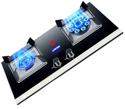 Gas Cooktop Stove,With Timing Function,5.2KW Rated Power,Pulse Electronic Ignition,Campervan Cooktops,for Caravans Home Offices(NG)