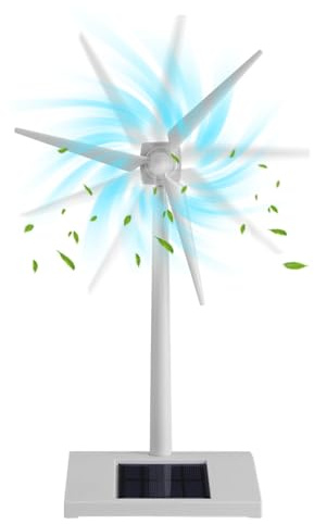 Jouet Éolienne Solaire | Modèle de Moulin | Décoration de Bureau Outil Pédagogique,Décoration Jardin