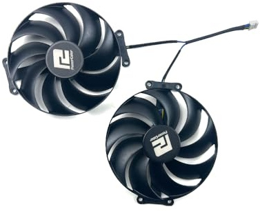 ZHXOZYF Cooling T129215BU RX7700XT 7800XT Fan For PowerColor for Radeon RX7700 7800 XT 7900 12GB Red Devil OC Graphics Card(2pcs)