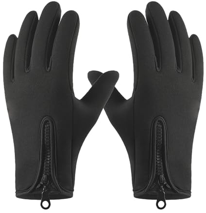 Ofcwoa Guantes impermeables para hombres,Guantes impermeables para pantalla táctil,Guantes de invierno para mujer - Para clima frío Ciclismo, Esquiar En Nieve Montar Coche Conducción Pesca Senderismo