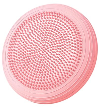 QSTDGVPW Cuscino di Equilibrio per Esercizi di Base, Disco di Equilibrio, Spesso, Antiscivolo, Traballante, Cuscino Gonfiabile per Scrittura, Fitness E Ufficio, Rosa