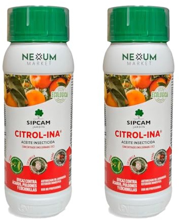 Aceite Parafina Citrol-Ina 500ml | Insecticida Ecológico y Biodegradable | Concentrado 50 L | Para Huerto y Frutales | Control Cochinillas, Ácaros, Araña Roja, Pulgón y Mosca Blanca | Nexum Market (2)