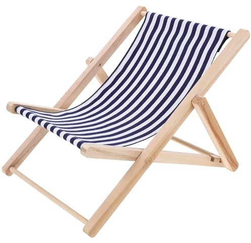 UTHCLO Soporte para Teléfono Móvil para Silla de Playa de Madera y Lona, Práctico y Resistente, Accesorio Decorativo Adecuado Hogar o Escritorio