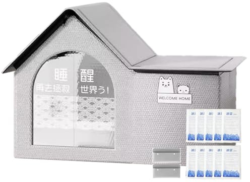 Cuccia Rinfrescante Gatti, Tenda Rinfrescante Animali Domestici Con Impacchi Ghiaccio, Tessuto Oxford Impermeabile, Isolante, Cuccia Pieghevole Gatti, Ideale Per Riposare E Dormire