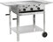 LAG Gasgrill 3-flammiger Edelstahl-Brenner 11kW fahrbar mit Grillrost und Abstellplatten, Grillwagen, Gastrobräter Profigrill Verein