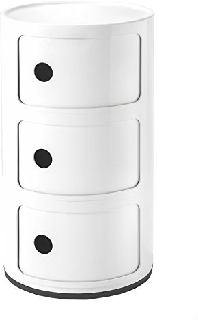 Kartell Componibile, Acrylnitril-Butadien-Styrol, Weiß, 3 Fächer