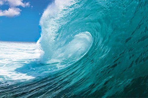 1art1 Das Meer Die Perfekte Welle Selbstklebende Fototapete Poster-Tapete 180x120 cm
