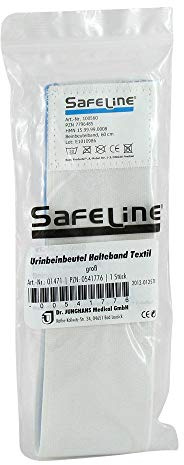 URIN BEINBEUTEL HALTEBAND Textil 56 cm groß 1 St, Transparent, 1 Stück (1er Pack)