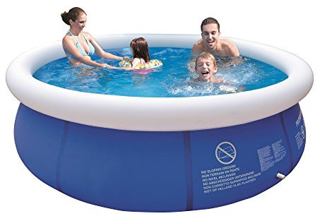 Jilong Marin Blue Rundpool Ø 300x76 cm Quick-Up Swimming Pool Fast-Set Schwimmbad Kinder und Familien Schwimmbecken Schwimmbad für Garten und Terasse, Ersatzbecken ohne Zubehör