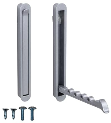 Gedotec Ganchos de pared plegables Ganchos para guardarropas Percheros plegables MITAL | dejar entrar 140 x 16/128 mm | Cromo mate | Percha de fundición | armario de pared plegable - 1 pieza