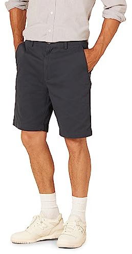Amazon Essentials Pantaloncini Chino Vestibilità Classica da 23cm con Tasche Uomo, Blu Marino Scuro, 34W