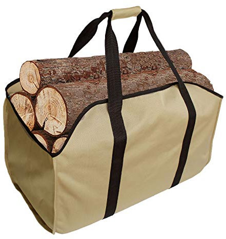 YELAIYEHAO Premium Firewood Log Carrier & Tote Bag - Extra Large Durable - Best for Fireplaces - Wood Stoves - Firewood - Logs - Camping - Beaches - Landscaping (darkkhaki)