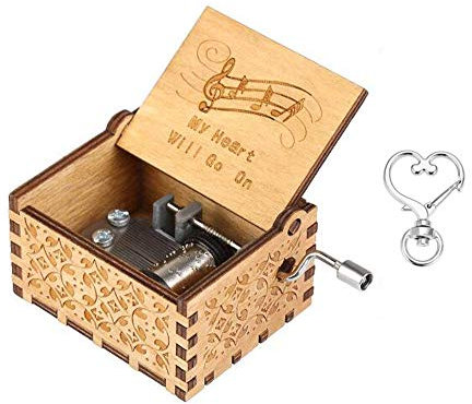 Cuzit The Titanic Movie Theme Music Box My Heart Will Go On Antique Carved Hand Crank Wooden Musical Box Toy Valentine's Day Gift