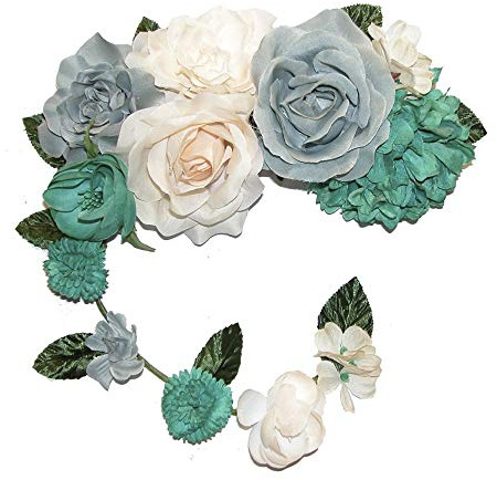 FLOR FLAMENCA RAMO CON TIARA (Comb 607)