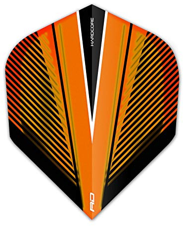 RED DRAGON Hardcore Radical Extra Dicke Standard Dart Flights - 4 Sätze pro Packung (12 Flights insgesamt)