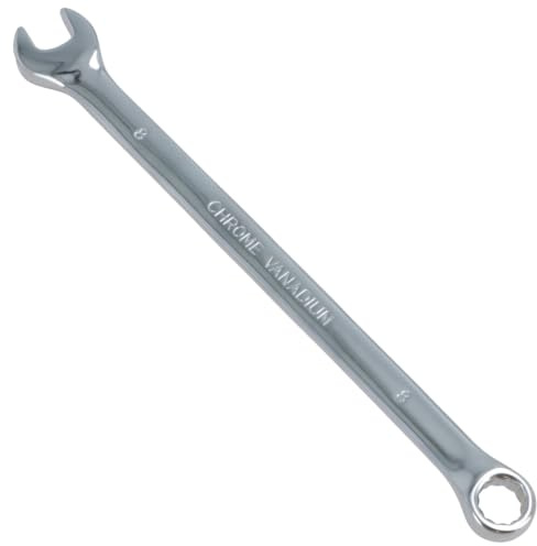 AB Tools Llave inglesa combinada de 8 mm extralarga, 150 mm, acero al cromo vanadio