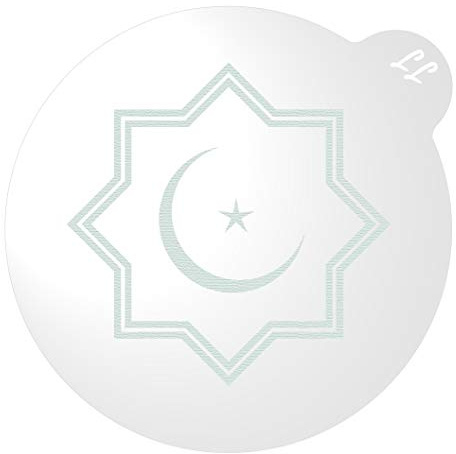 LissieLou Geometric Moon and Star Cookie Embosser Ramadan Eid Celebrations Icing Fondant Stamp - Clear