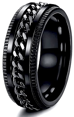 Juztec Bague tournante pour homme et femme - Bague en acier inoxydable - Bague tendance en titane - Décapsuleur de bière