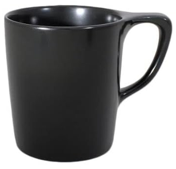 notNeutral LINO Porcelain Coffee Cup for Personal, Restaurant, Commercial Use - Single Mug (Black, 16 oz.)