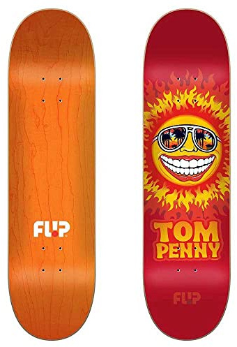 Flip Penny Sun Red 8,125 x 31,85 Zoll Deck Chassis, Erwachsene, Unisex, Mehrfarbig (Mehrfarbig), Einheitsgröße