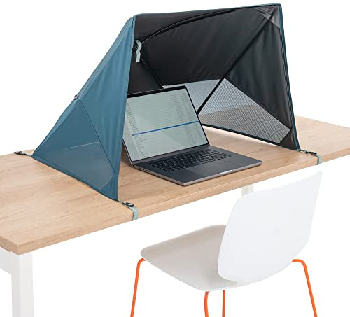 NANO-WORKSPACE Parasol para Ordenador Portátil | Pantalla Legible al Sol – Reduce Reflejos | Compatible 13–17, Plegable y Portátil para Teletrabajo Exterior