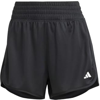 adidas Women's Pacer Essentials Knit High-Rise Shorts, Black, L Long