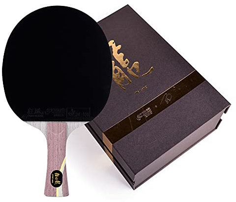 BBAUER Wettkampftischtennisschläger, Carbon Bottom Ping Pong Blade Hält Den Ball Stabil/Ml/Long Handle